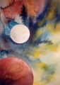 Paul Douglas, London / The Planets, watercolour, 60 x 50 cm, framed